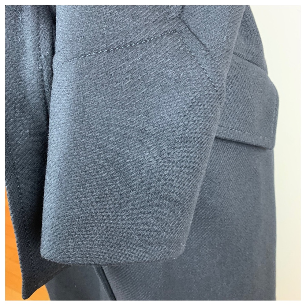 NWT. Zara Black Wool Long Coat. Size XS. - Picture 11 of 16